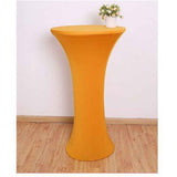 Cocktail fabric Round Tablecloth, 2 Pack Highboy Fitted Stretch Cocktail Table Covers High Top Table Cloth for Banquet Wedding Bar Party -Orange In Australia - Darrahopens