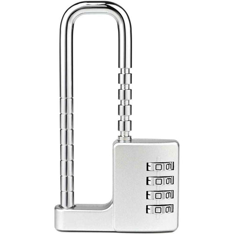 Gym Locker Lock Code Long Adjustable Shackle Lock for, School, Gym, Fences,Child Proof Sliding Code Locks Baby Safety U Shaped for Knob Handle Drawers Closet (Silver) In Australia - Darrahopens