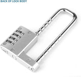 Gym Locker Lock Code Long Adjustable Shackle Lock for, School, Gym, Fences,Child Proof Sliding Code Locks Baby Safety U Shaped for Knob Handle Drawers Closet (Silver) In Australia - Darrahopens