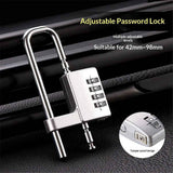 Gym Locker Lock Code Long Adjustable Shackle Lock for, School, Gym, Fences,Child Proof Sliding Code Locks Baby Safety U Shaped for Knob Handle Drawers Closet (Silver) In Australia - Darrahopens