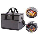 Collapsible  Cooler Bags Insulated, Front Zipper Pocket & Shoulder Strap, Portable Leakproof Soft Sided Coolers for Camping/Beach/Picnic/Travel - Grey small size In Australia - Darrahopens