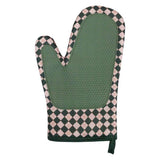 Green Checkered Oven Mitts Heat Resistant, Vintage Retro Checkerboard Cute Oven Mitts, Non-Slip Silicone Kitchen Oven Gloves 1 Pair In Australia - Darrahopens