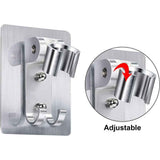 2pcs Strong Adhesive Shower Head Holder  Adjustable Shower Wand Holder,Handheld Shower Head Wall Mount Bracket with 2 Hanger Hooks, In Australia - Darrahopens