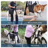 Lift Harness,Full Body Dog Sling Carrier with Handle,Total Body Support for Dogs,Pet Dog Leg Support Sling Adjustable Retractable Breathable Lift Harness (M) In Australia - Darrahopens