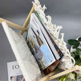 Magazine Rack Boho Storage Holder Standing Basket for Books, Newspapers, Swaddle Blanket, Dorm Essentials, Living Room, Bathroom, Office, Nursery, Home Decor（31*20*27） In Australia - Darrahopens