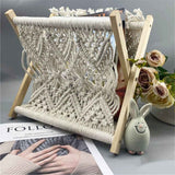 Magazine Rack Boho Storage Holder Standing Basket for Books, Newspapers, Swaddle Blanket, Dorm Essentials, Living Room, Bathroom, Office, Nursery, Home Decor（31*20*27） In Australia - Darrahopens