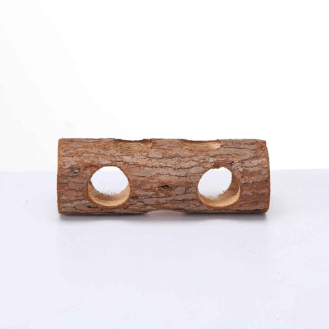 Natural Wood Tunnel Hamster Tunnel for Hamster Reptile Small Animals Cage Hollow Tree Trunk Hideout Toy (20cm long  aperture 3.8CM) In Australia - Darrahopens