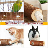 Natural Wood Tunnel Hamster Tunnel for Hamster Reptile Small Animals Cage Hollow Tree Trunk Hideout Toy (20cm long  aperture 3.8CM) In Australia - Darrahopens