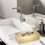 Rectangular Tissue Box Cover - Napkin Holder, Facial Tissue Storage Box - Decorative Holder for Bathroom, Bedroom, Nightstand, Office - Stainless Steel, golden In Australia - Darrahopens
