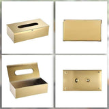 Rectangular Tissue Box Cover - Napkin Holder, Facial Tissue Storage Box - Decorative Holder for Bathroom, Bedroom, Nightstand, Office - Stainless Steel, golden In Australia - Darrahopens