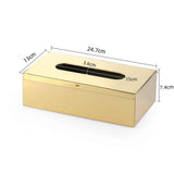 Rectangular Tissue Box Cover - Napkin Holder, Facial Tissue Storage Box - Decorative Holder for Bathroom, Bedroom, Nightstand, Office - Stainless Steel, golden In Australia - Darrahopens