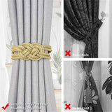 4-piece set of powerful magnetic curtain straps upgraded The curtain straps are woven with knots to decorate the curtain buckle, suitable for home and office curtains (gold) In Australia - Darrahopens