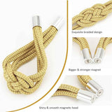 4-piece set of powerful magnetic curtain straps upgraded The curtain straps are woven with knots to decorate the curtain buckle, suitable for home and office curtains (gold) In Australia - Darrahopens