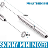 Milk Frother Handheld Electric Milk Foamer Portable Mini Mixer Machine Stainless Steel Touch Handheld Espresso Mixer Battery Operated Frother Coffee Stirrer Maker for Hot Chocolate Coffee In Australia - Darrahopens