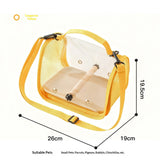 Bird Carrier,Bird Cage Parakeet Parrot Budgie Carrier Backpack for Small Birds, Travel Bird Cages with Perch, Transparent Ventilation Cockatiels, Lightweight Pet Carrier for Outdoor Use(Yellow) In Australia - Darrahopens