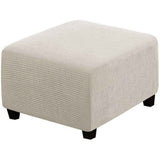 Square  Covers Slipcovers Folding Storage Stool Furniture Protector Form Fit with Elastic Bottom, Stretch High  Small Checks Jacquard Fabric(M，white) In Australia - Darrahopens