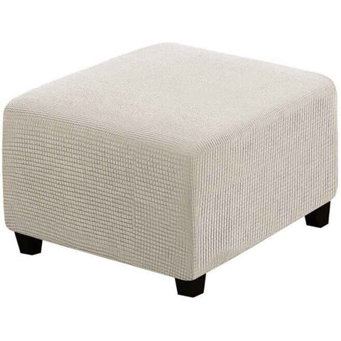 Square  Covers Slipcovers Folding Storage Stool Furniture Protector Form Fit with Elastic Bottom, Stretch High  Small Checks Jacquard Fabric(M，white) In Australia - Darrahopens