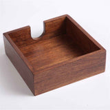 Cocktail paper napkin holder square, wooden flat napkin tray, cocktail napkins for kitchen decoration, restaurant countertop bar accessories 14x14x5cm In Australia - Darrahopens