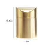 Stainless Steel Trash Can with Swing Lid, Mini Countertop Trash Bin Bathroom, Golden Desktop Garbage Cans Tiny Kitchen Waste Bins with Trash Bag In Australia - Darrahopens