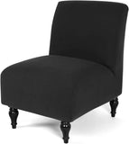 LavishCover Armless Accent Chairs Covers, Thick Armless Recliner Sofa Cover Stretchable, Removable Armless Chair Slipcover for Living Dining Room Hotel (Black, 1pc) In Australia - Darrahopens