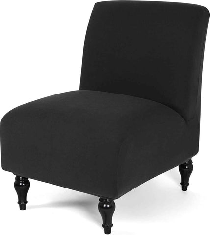 LavishCover Armless Accent Chairs Covers, Thick Armless Recliner Sofa Cover Stretchable, Removable Armless Chair Slipcover for Living Dining Room Hotel (Black, 1pc) In Australia - Darrahopens