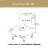 LavishCover Armless Accent Chairs Covers, Thick Armless Recliner Sofa Cover Stretchable, Removable Armless Chair Slipcover for Living Dining Room Hotel (Black, 1pc) In Australia - Darrahopens