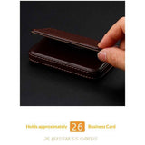 PU Leather Business Card Holder, 2Pcs Name Card Case with Magnetic Shut Wallet Pocket Carrier for ID Card Men Women, Brown In Australia - Darrahopens