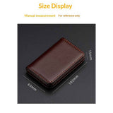PU Leather Business Card Holder, 2Pcs Name Card Case with Magnetic Shut Wallet Pocket Carrier for ID Card Men Women, Brown In Australia - Darrahopens