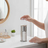2 in 1 Round Cosmetic Cotton Pad Holder, Stainless Steel Cotton Swabs Make up Pads Dispenser Organizer Box  Holder with Acrylic Lids for Bathroom Vanity Storage In Australia - Darrahopens