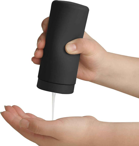 Dish Soap Silicone Dispenser for Kitchen Sink,Squeeze Washing Up Liquid and Hand Soap,Round refillable Silicone Bottles,Easy to Fill and to use Black In Australia - Darrahopens