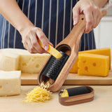 Wooden Cheese Grater with Handle, Rustic Brown Cheese Shredder with Storage Space, Handheld Kitchen Graters for Cheese Lemon Chocolate  (With Handle) In Australia - Darrahopens