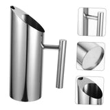 Stainless Steel Water Pitcher for Home and Bar Polished Metal Beverage Container for Cold Drinks Juice Tea and Cocktail Mixing Fridge Pitcher  1.0L In Australia - Darrahopens