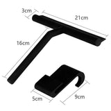 Squeegee for Window Cleaning Bathroom Squeegee Window Washer Glass Shower Door Mirror Tile Tub Silicone Cleaning Tool （Black) In Australia - Darrahopens