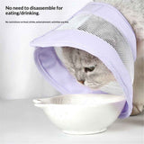 Cat Recovery Protective Cone Collar After Surgery-Soft Adjustable Waterproof Lightweight Elizabethan Collar to Prevent Cats from Touching Stitches, Wounds and Rashes (Light Purple, M) In Australia - Darrahopens