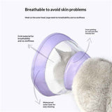 Cat Recovery Protective Cone Collar After Surgery-Soft Adjustable Waterproof Lightweight Elizabethan Collar to Prevent Cats from Touching Stitches, Wounds and Rashes (Light Purple, M) In Australia - Darrahopens