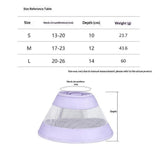 Cat Recovery Protective Cone Collar After Surgery-Soft Adjustable Waterproof Lightweight Elizabethan Collar to Prevent Cats from Touching Stitches, Wounds and Rashes (Light Purple, M)
