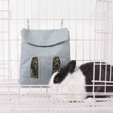 2pcs Rabbit Hay Feeder Bag, Guinea Pig Hay Feeder Storage,Sack Hay Bag Feeding Storage for Chinchilla Hamsters Rabbit Guinea Pig Small Animals (L, Blue) In Australia - Darrahopens