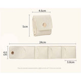 2pcs Mini Travel Jewelry Bag, Mini Travel Jewelry Roll Bag with Buckle, Portable Foldable Multifunctional Jewelry Travels Pouch for Earrings, Rings, Necklaces (White) In Australia - Darrahopens