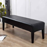 Waterproof Dining Bench Cover, Washable Durable Bench Covers Slipcover, Rectangle Bench Seat Covers for Dining Room Living Room Kitchen(Black) In Australia - Darrahopens
