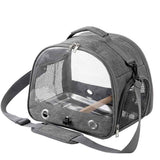 Bird Travel Carrier with Stand Perch and Stainless Tray,Portable Small Bird  Cockatiel Carrier for Hiking, (Grey) In Australia - Darrahopens