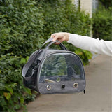 Bird Travel Carrier with Stand Perch and Stainless Tray,Portable Small Bird  Cockatiel Carrier for Hiking, (Grey) In Australia - Darrahopens