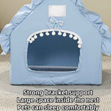 Bunny Tent Guinea Pig House Bed Cozy Hamster Cave Large Hideout for Dwarf Rabbits Hedgehog Bearded Dragon Nest Hamster Cage Accessories (Blue) In Australia - Darrahopens