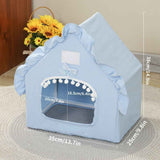 Bunny Tent Guinea Pig House Bed Cozy Hamster Cave Large Hideout for Dwarf Rabbits Hedgehog Bearded Dragon Nest Hamster Cage Accessories (Blue) In Australia - Darrahopens