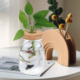 Glass Plant Jar -Plants Propagation Station - Micro Landscape Terrarium Container Desktop Plant Jar Hydroponic Vases Gardening for Plant Lovers(Medium T-shaped) In Australia - Darrahopens