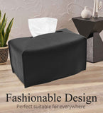 Tissue Box Cover,Modern PU Leather Rectangular Tissue Box Holder - Decorative Holder/Organizer for Bathroom Vanity Countertop, Night Stands, Office Desk -  rectangular black In Australia - Darrahopens
