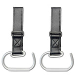 2 Pcs Stroller Hooks, Mommy Stroller Clip and Stroller Accessories Organizer Hook, Brushed Aluminum Hook for Strollers/Walkers/Mobility Scooter/Wheelchair/Rollator(Black) In Australia - Darrahopens