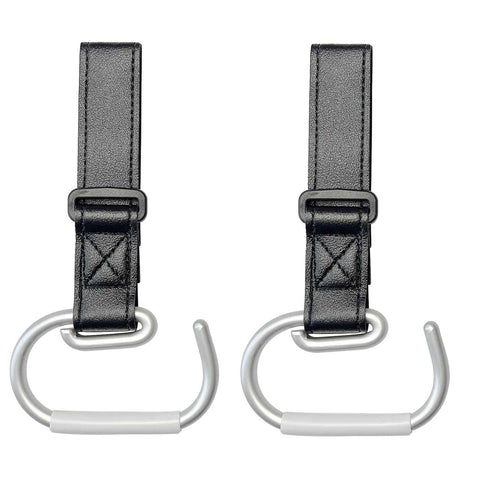 2 Pcs Stroller Hooks, Mommy Stroller Clip and Stroller Accessories Organizer Hook, Brushed Aluminum Hook for Strollers/Walkers/Mobility Scooter/Wheelchair/Rollator(Black) In Australia - Darrahopens