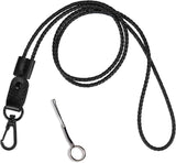 2 Pack of Lanyard, Leather Braided Badge Lanyard for ID Card Holder Keys Office Adjustable Lanyard with Strong Metal Clasp Keychain Holder Neck Strap for Men& Women In Australia - Darrahopens