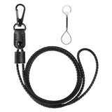2 Pack of Lanyard, Leather Braided Badge Lanyard for ID Card Holder Keys Office Adjustable Lanyard with Strong Metal Clasp Keychain Holder Neck Strap for Men& Women In Australia - Darrahopens