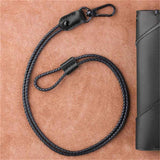 2 Pack of Lanyard, Leather Braided Badge Lanyard for ID Card Holder Keys Office Adjustable Lanyard with Strong Metal Clasp Keychain Holder Neck Strap for Men& Women In Australia - Darrahopens